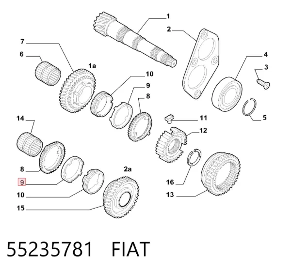 Синхронизатор 1/2-й передачи 55235781 Fiat/Alfa/Lancia