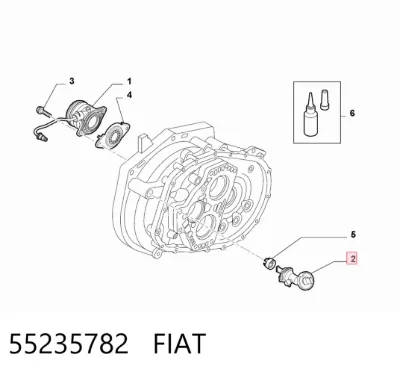 Тройник трубки сцепления FIAT 55235782