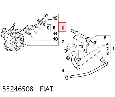 Насос топливный высокого давления (ТНВД) FIAT 55246508