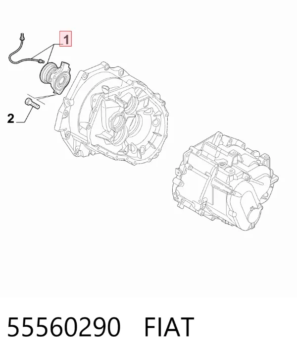 Рабочий цилиндр сцепления в сборе 55560290 Fiat/Alfa/Lancia