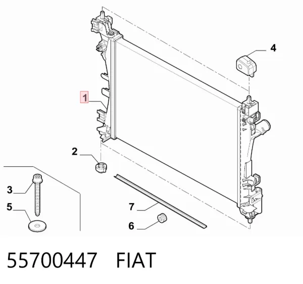 Радиатор 55700447 Fiat/Alfa/Lancia