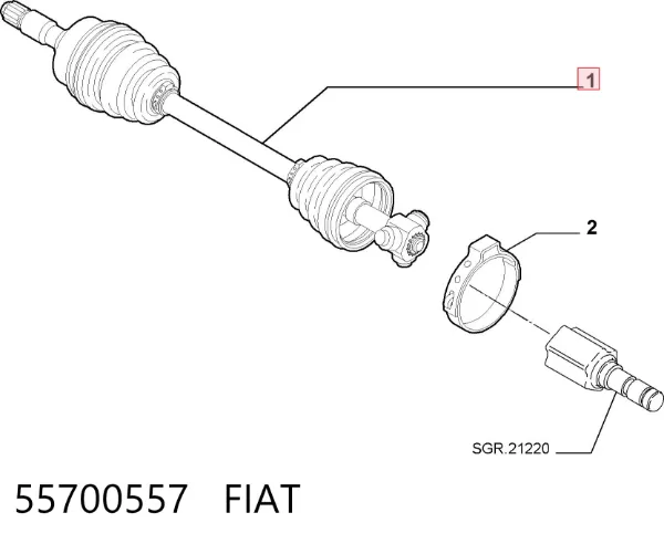 ШРУС наружный передний 55700557 Fiat/Alfa/Lancia