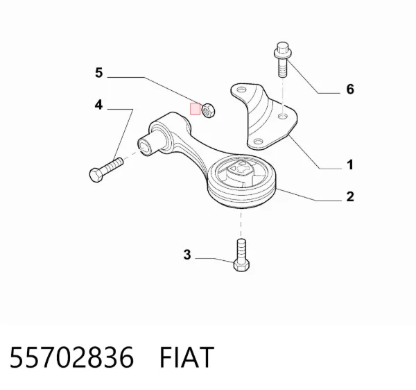 Задняя опора двигателя 55702836 Fiat/Alfa/Lancia