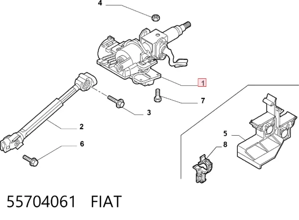 Рулевая колонка 55704061 Fiat/Alfa/Lancia