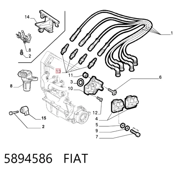 Свечи зажигания 5894586 Fiat/Alfa/Lancia