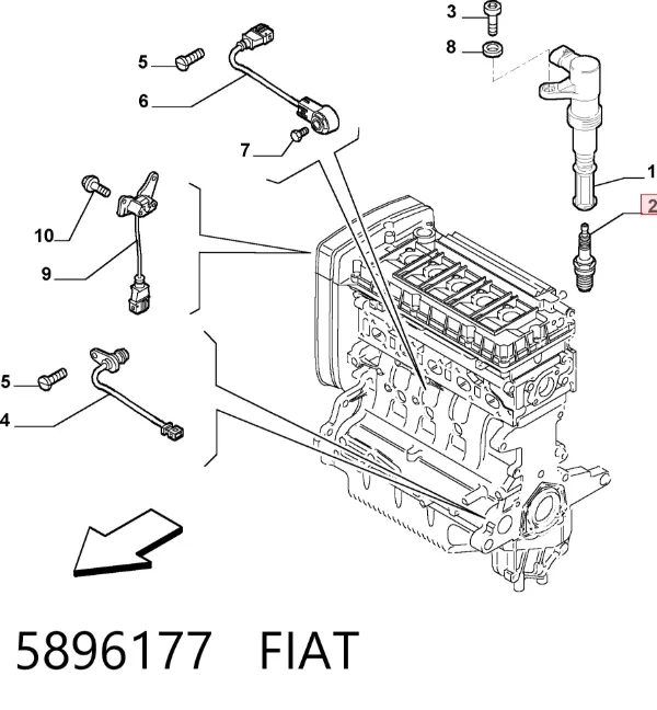 Свечи зажигания 5896177 Fiat/Alfa/Lancia