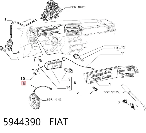 Датчик коленвала 5944390 Fiat/Alfa/Lancia
