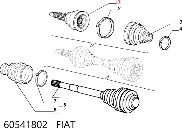 ШРУС наружный передний 60541802 Fiat/Alfa/Lancia