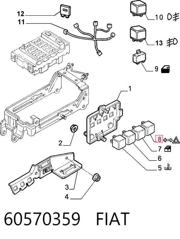 Реле поворотов 60570359 Fiat/Alfa/Lancia