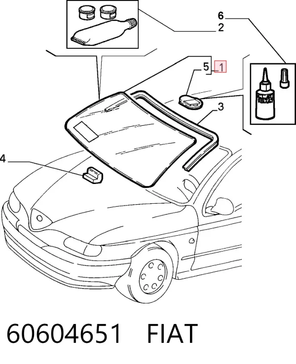Лобовое стекло 60604651 Fiat/Alfa/Lancia