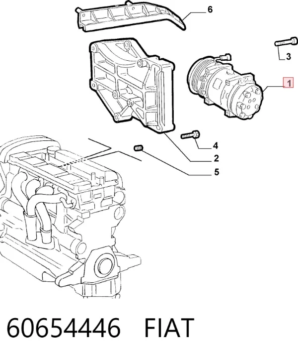 Компрессор кондиционера 60654446 Fiat/Alfa/Lancia