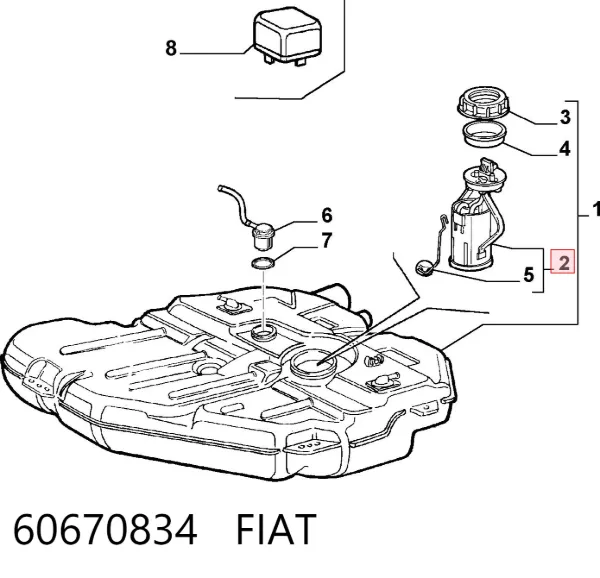 Бензонасос 60670834 Fiat/Alfa/Lancia