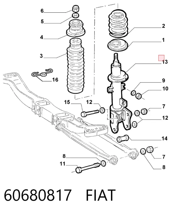 Амортизатор задний 60680817 Fiat/Alfa/Lancia