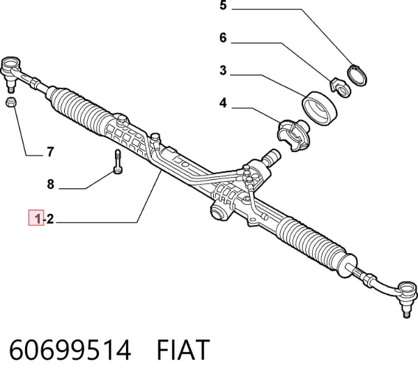 Рулевая рейка 60699514 Fiat/Alfa/Lancia