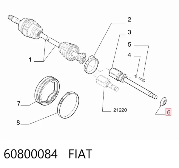 Сальник полуоси 60800084 Fiat/Alfa/Lancia