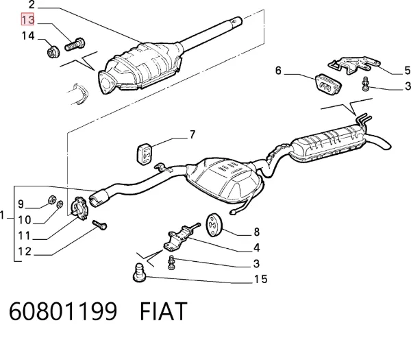 Болт ГБЦ 60801199 Fiat/Alfa/Lancia