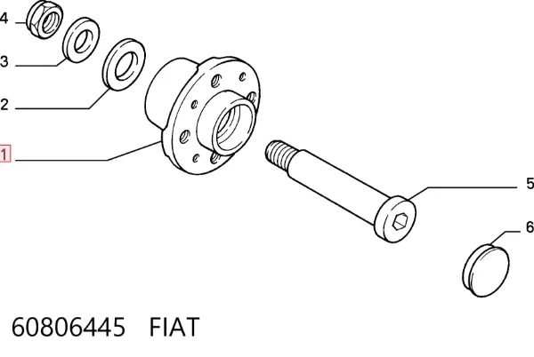 Задняя ступица 60806445 Fiat/Alfa/Lancia