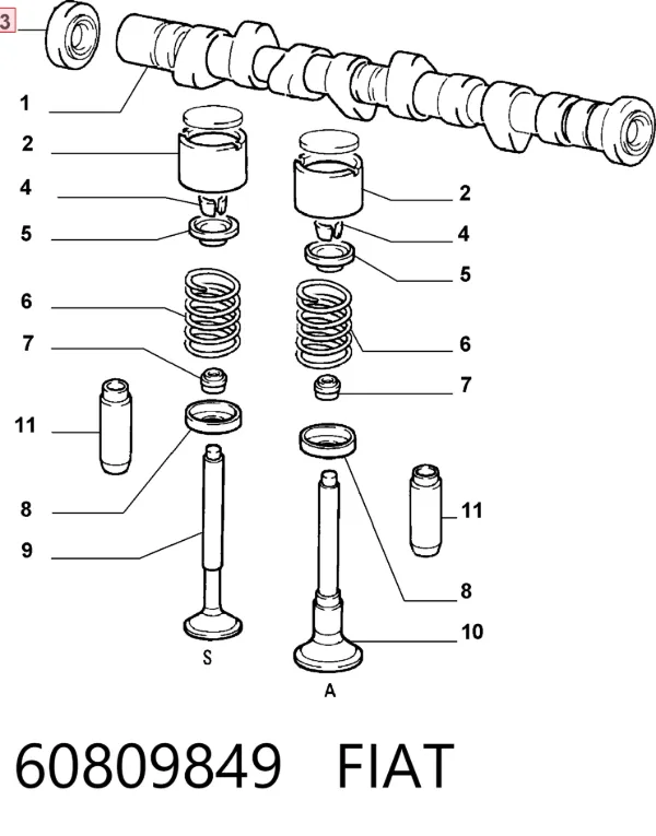 Сальник распредвала 60809849 Fiat/Alfa/Lancia