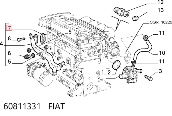 60811331 Fiat/Alfa/Lancia