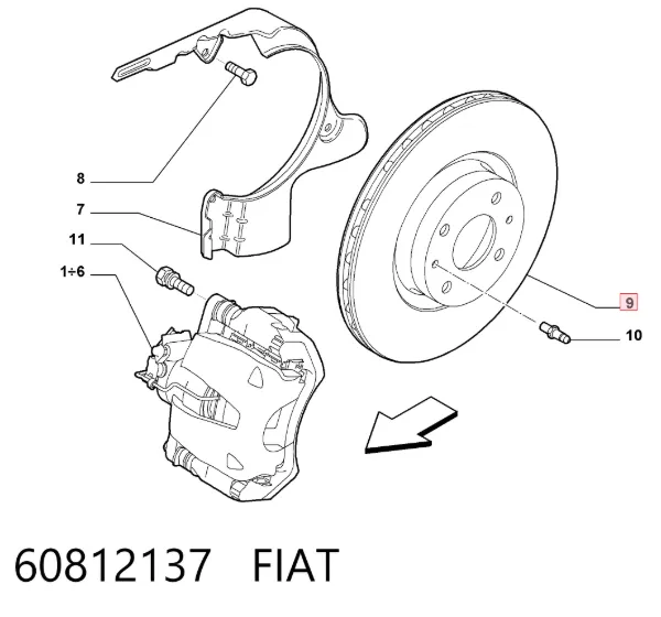 Передние тормозные диски 60812137 Fiat/Alfa/Lancia