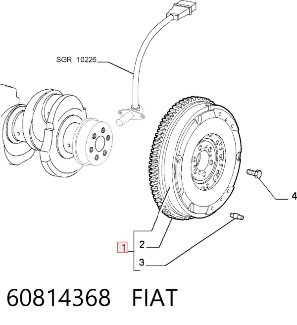 Маховик 60814368 Fiat/Alfa/Lancia