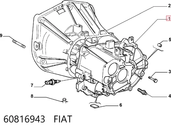 Корпус коробки передач АКПП/КПП 60816943 Fiat/Alfa/Lancia