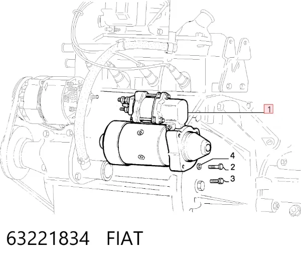 Стартер 63221834 Fiat/Alfa/Lancia
