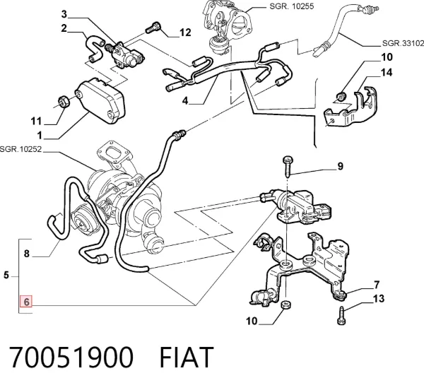 Клапан преобразователь давления наддува (соленоид) 70051900 Fiat/Alfa/Lancia