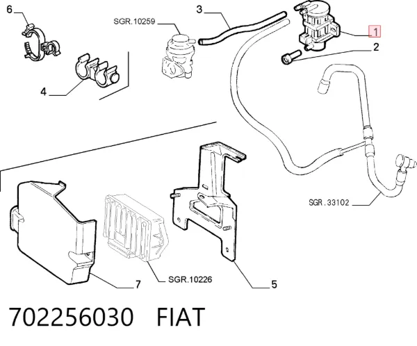 Клапан преобразователь давления наддува (соленоид) 702256030 Fiat/Alfa/Lancia