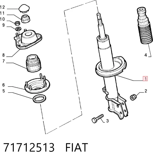 Амортизатор передний 71712513 Fiat/Alfa/Lancia