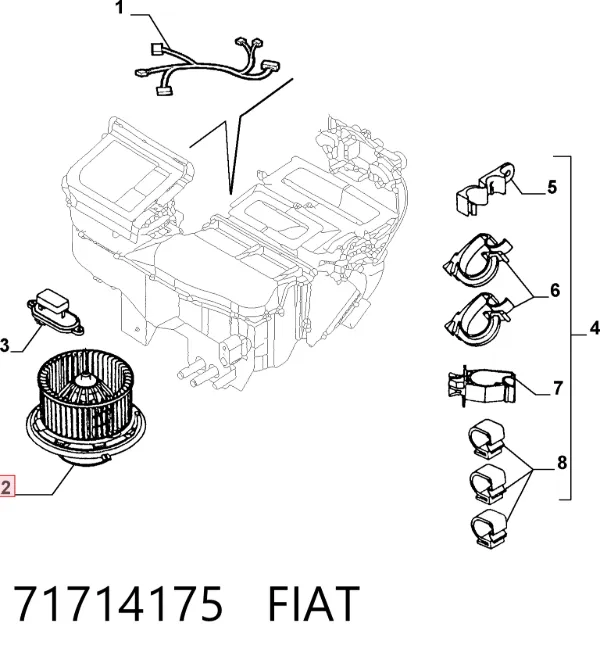 Вентилятор печки 71714175 Fiat/Alfa/Lancia