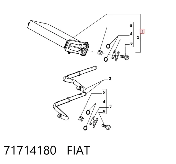 Радиатор печки 71714180 Fiat/Alfa/Lancia