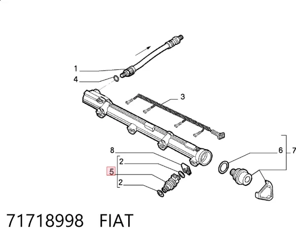 Топливные форсунки 71718998 Fiat/Alfa/Lancia