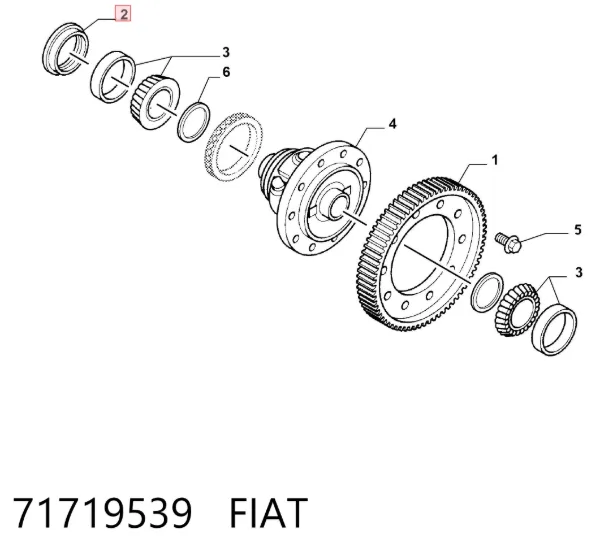 Правый сальник полуоси 71719539 Fiat/Alfa/Lancia