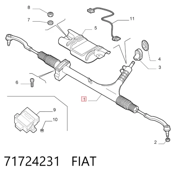 Рулевая рейка 71724231 Fiat/Alfa/Lancia