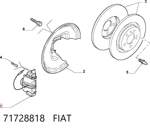 Суппорт задний правый 71728818 Fiat/Alfa/Lancia