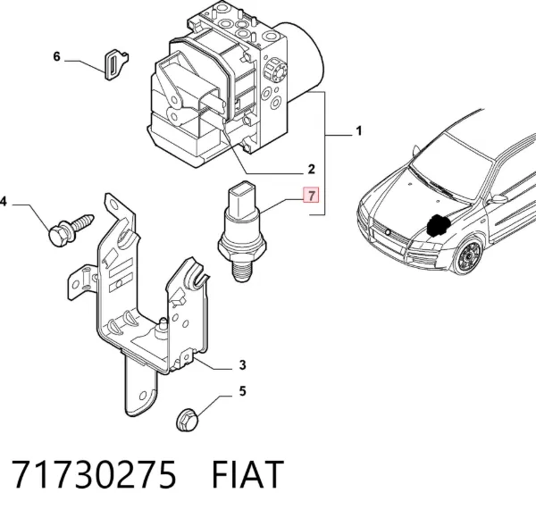 Датчик давления тормозной жидкости 71730275 Fiat/Alfa/Lancia