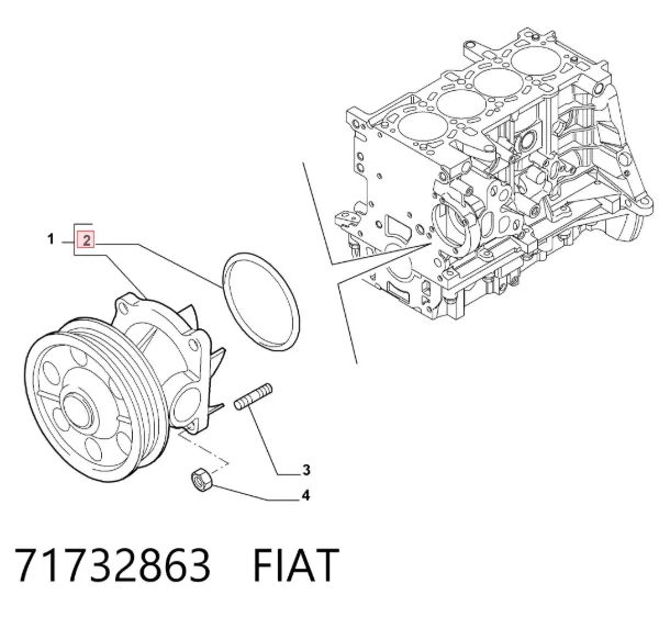 Прокладка водяной помпы 71732863 Fiat/Alfa/Lancia