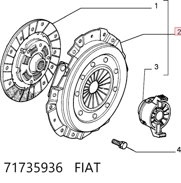 Сцепление 71735936 Fiat/Alfa/Lancia