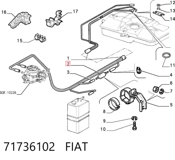 Топливный фильтр 71736102 Fiat/Alfa/Lancia