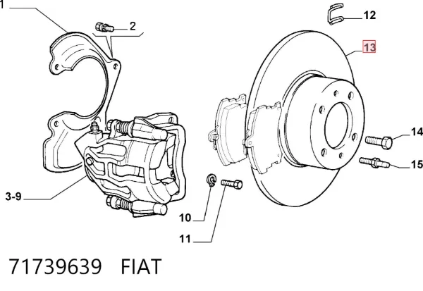 Передние тормозные диски 71739639 Fiat/Alfa/Lancia