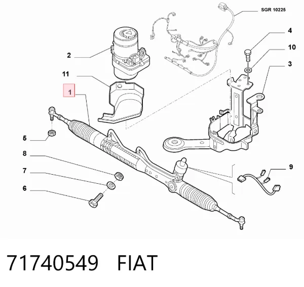 Рулевая рейка 71740549 Fiat/Alfa/Lancia