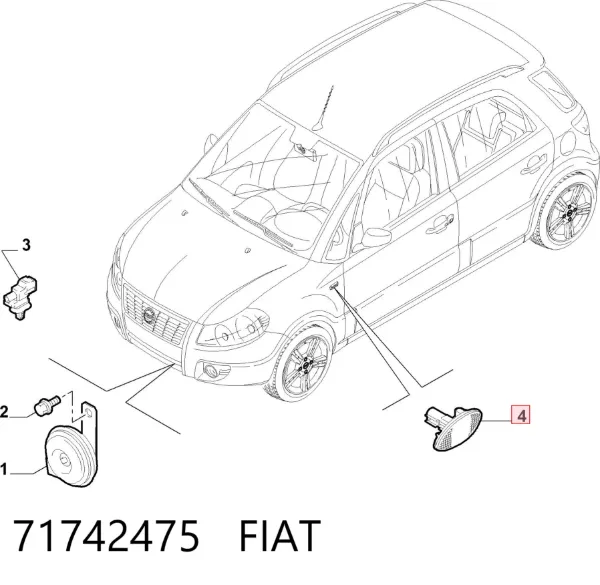 Повторитель поворота 71742475 Fiat/Alfa/Lancia