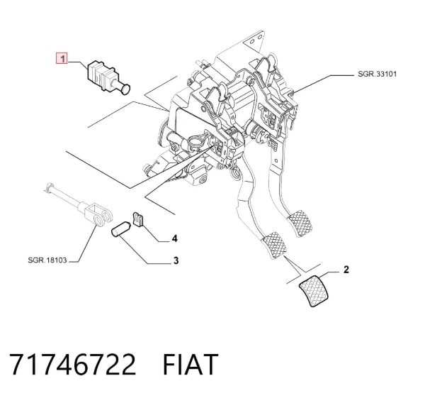 Датчик включения сцепления 71746722 Fiat/Alfa/Lancia