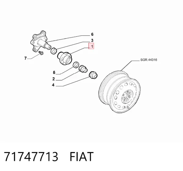 Задняя ступица 71747713 Fiat/Alfa/Lancia
