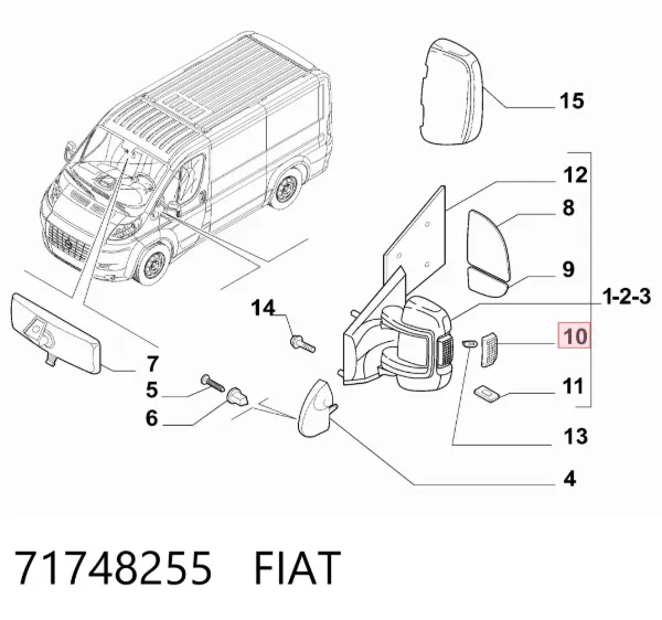Указатель поворота зеркала правый 71748255 Fiat/Alfa/Lancia
