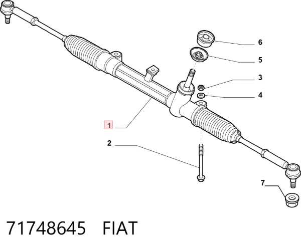 Рулевая рейка 71748645 Fiat/Alfa/Lancia