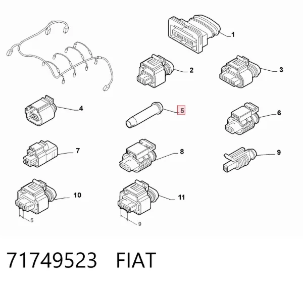 Провод свечей накала 71749523 Fiat/Alfa/Lancia