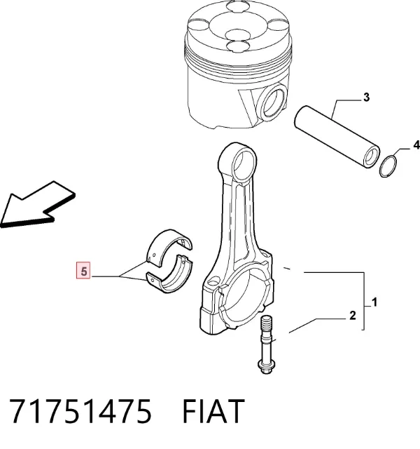 Вкладыши шатунные 71751475 Fiat/Alfa/Lancia