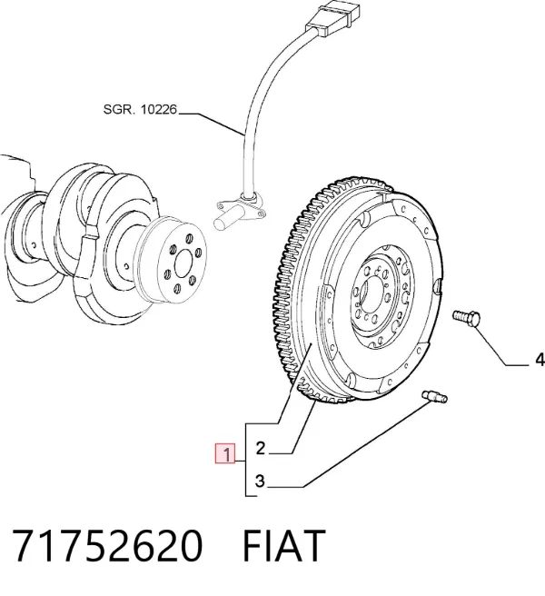 Маховик 71752620 Fiat/Alfa/Lancia